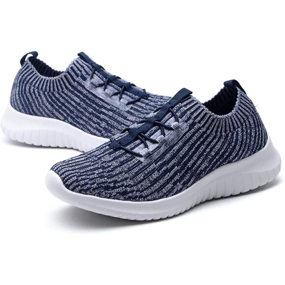 Tiosebon Womens Navy Slip On Walking Lightweight Running Memory Foam Sneakers - Picture 7 of 7